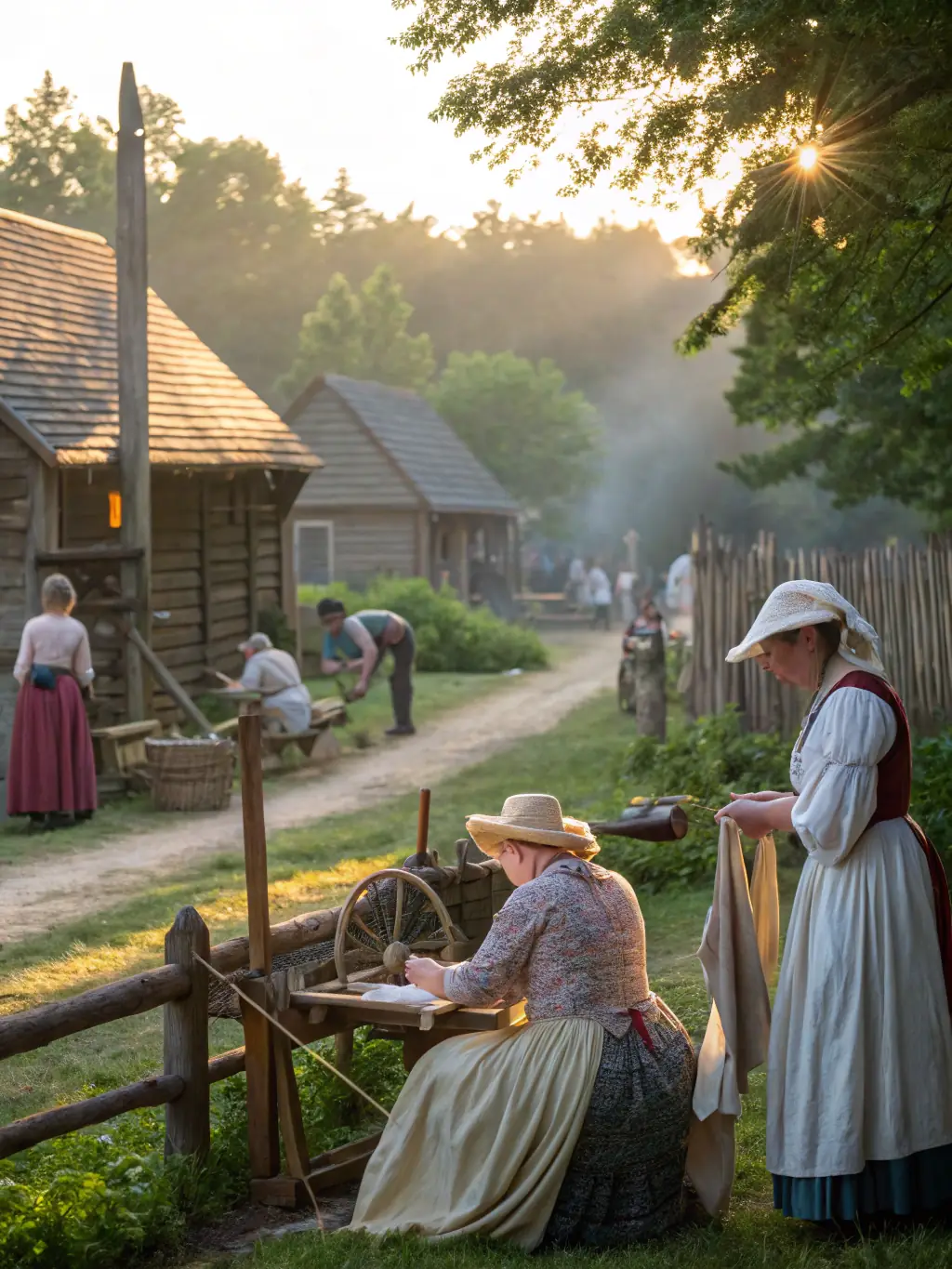 A vibrant image of a historical reenactment event taking place at the Chateau de Dame Hautebrune, demonstrating the foundation's efforts to engage the community through cultural events.